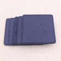 Waterproof PU Leather Black Square Tea Cup Coaster